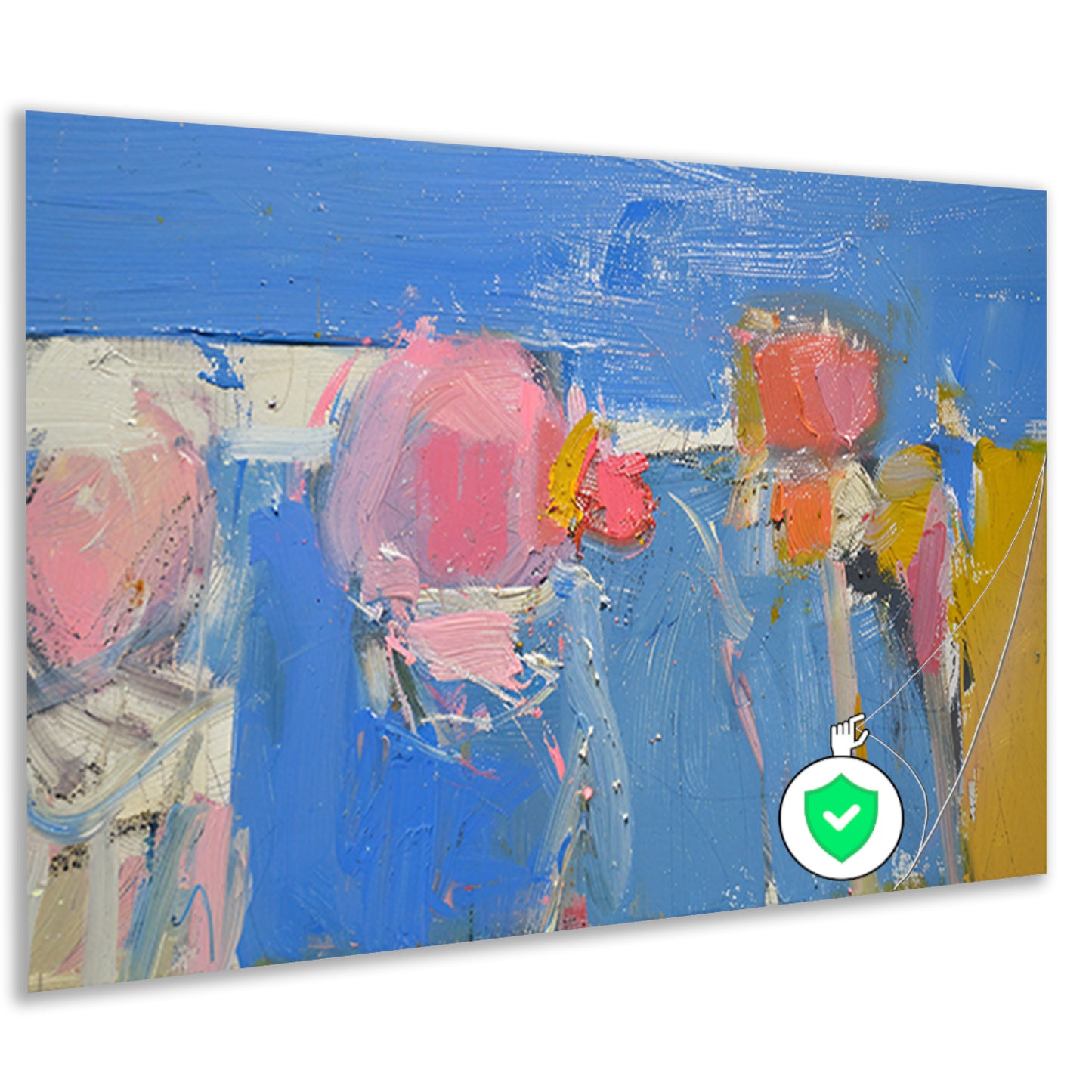Kleurrijke abstracte expressie schilderij poster