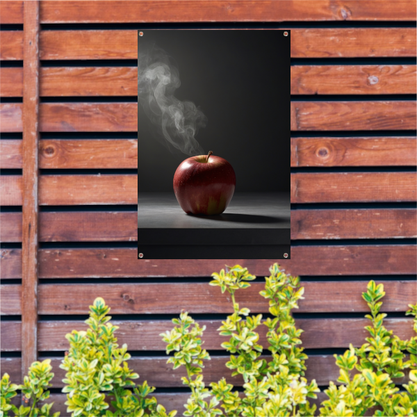 Appel en Rook - Minimalistisch Stilleven tuinposter