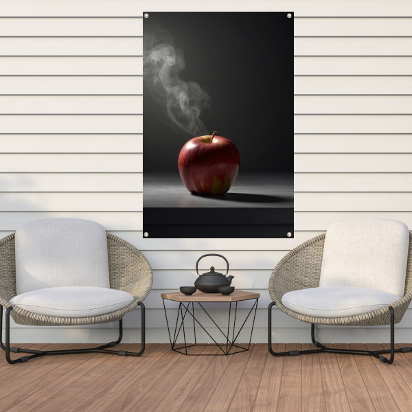 Appel en Rook - Minimalistisch Stilleven tuinposter