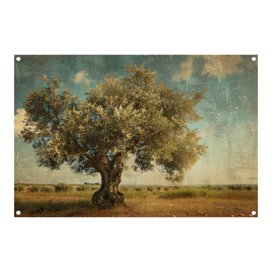 Olijfboom in Impressionistische Stijl tuinposter