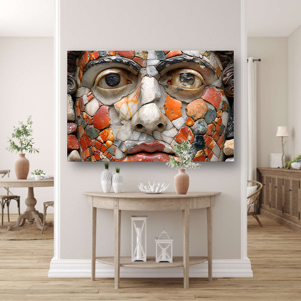 Mozaïekportret Piet Mondriaan canvas