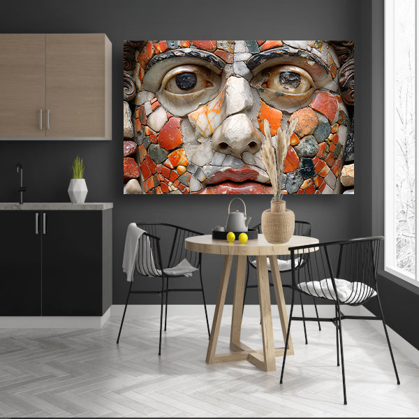 Mozaïekportret Piet Mondriaan canvas