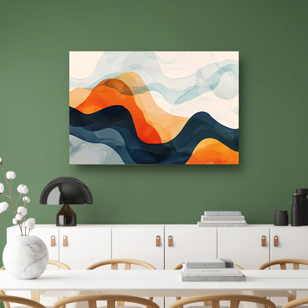Abstracte golven in beweging en kleur acrylglas