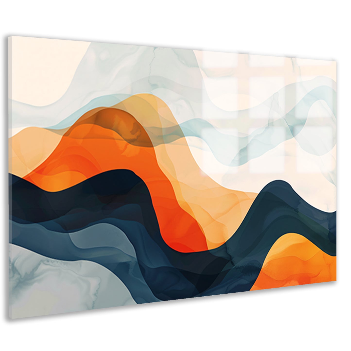 Abstracte golven in beweging en kleur acrylglas
