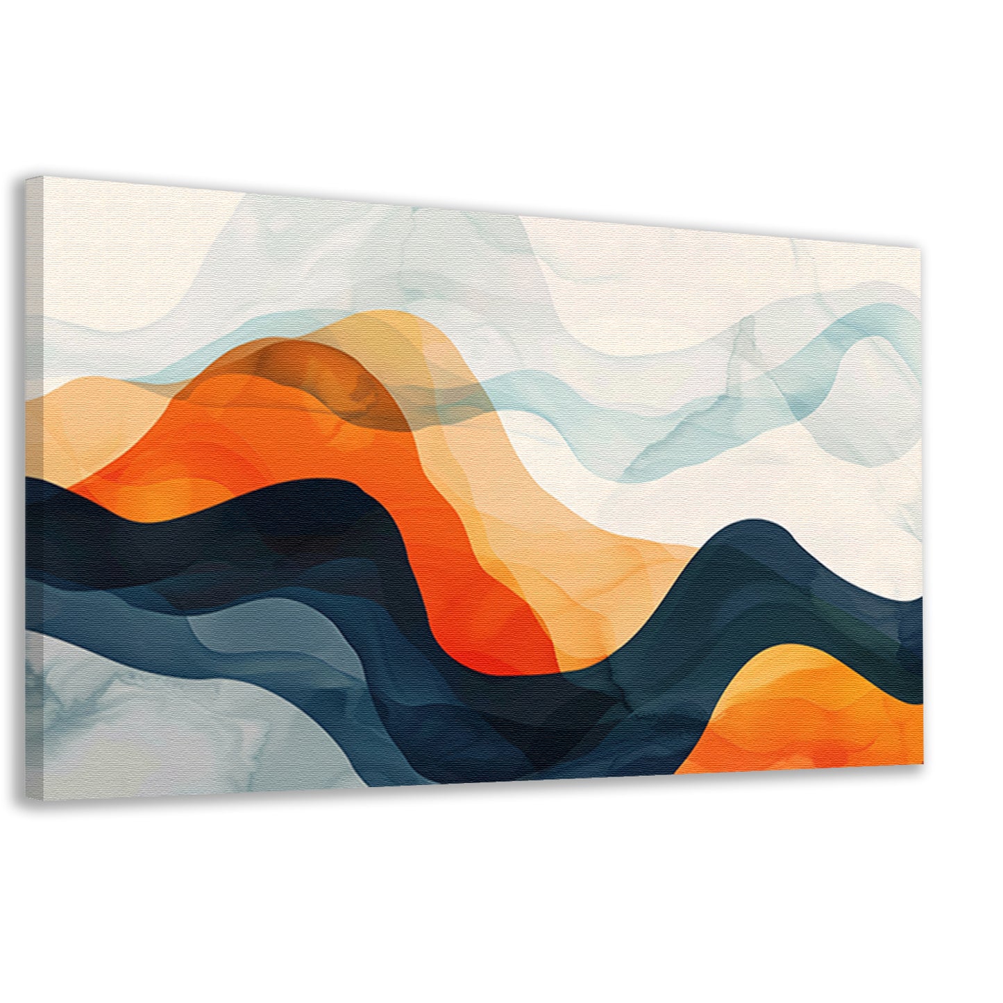Abstracte golven in beweging en kleur canvas