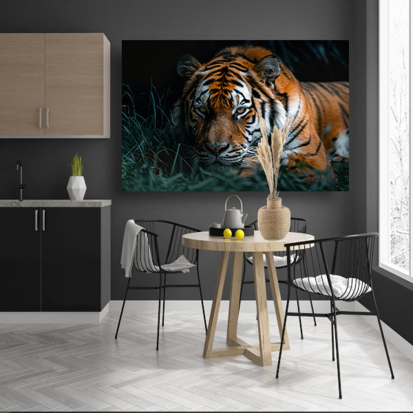 Majestueuze tijger in natuurlijke omgeving canvas