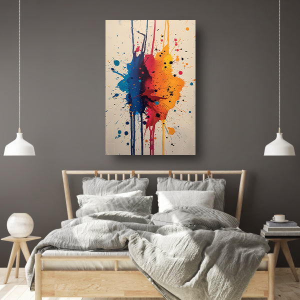 Abstract met Kleurrijk verfspatten poster