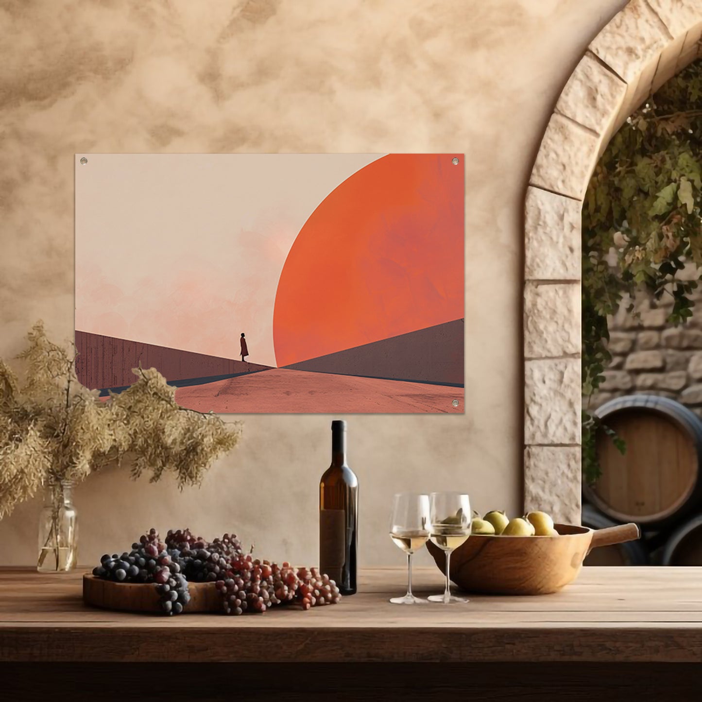Provençaalse Zonsondergang tuinposter