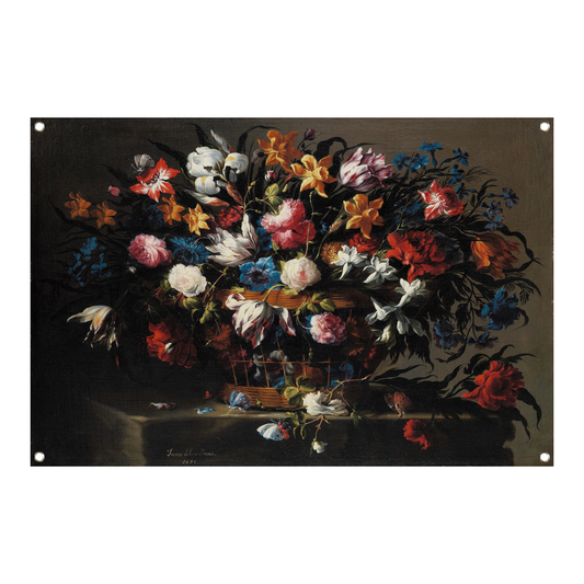 Kleine mand met bloemen - Juan de Arellano tuinposter