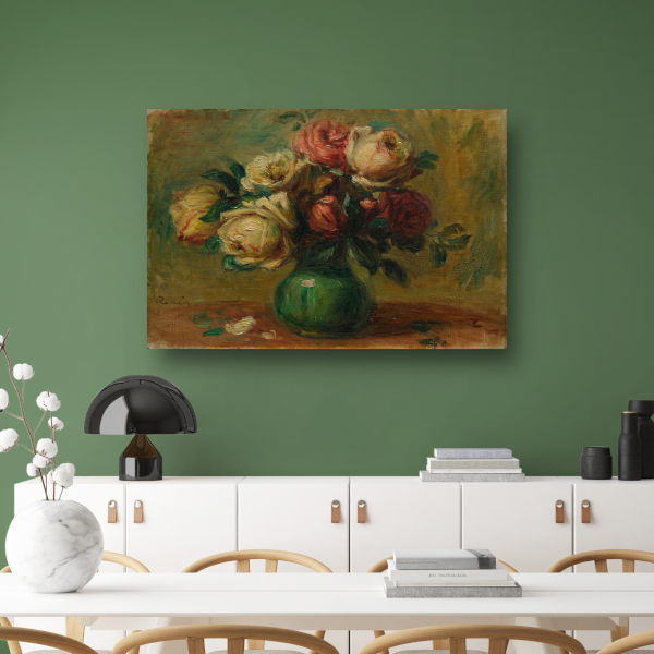 Rozen in een vaas - Pierre-Auguste Renoir poster