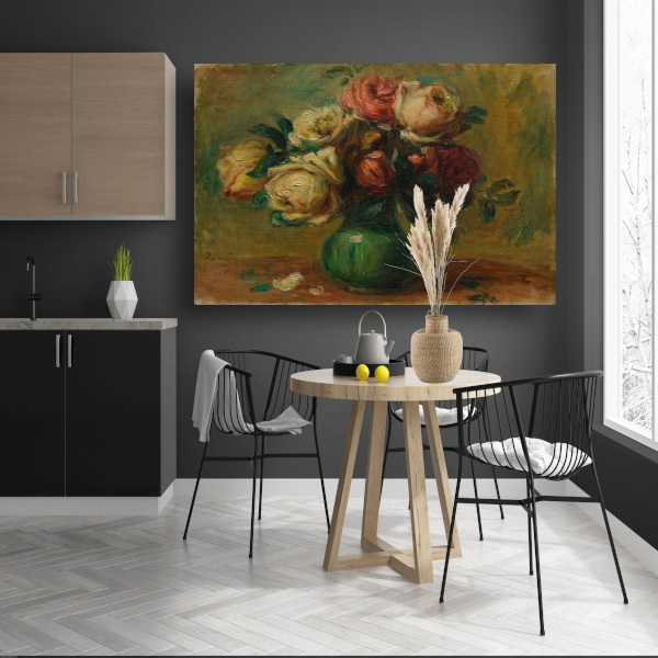 Rozen in een vaas - Pierre-Auguste Renoir poster
