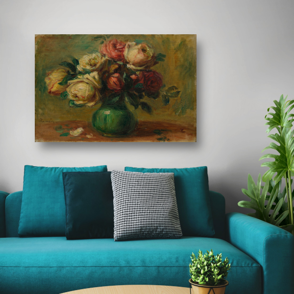 Rozen in een vaas - Pierre-Auguste Renoir acrylglas