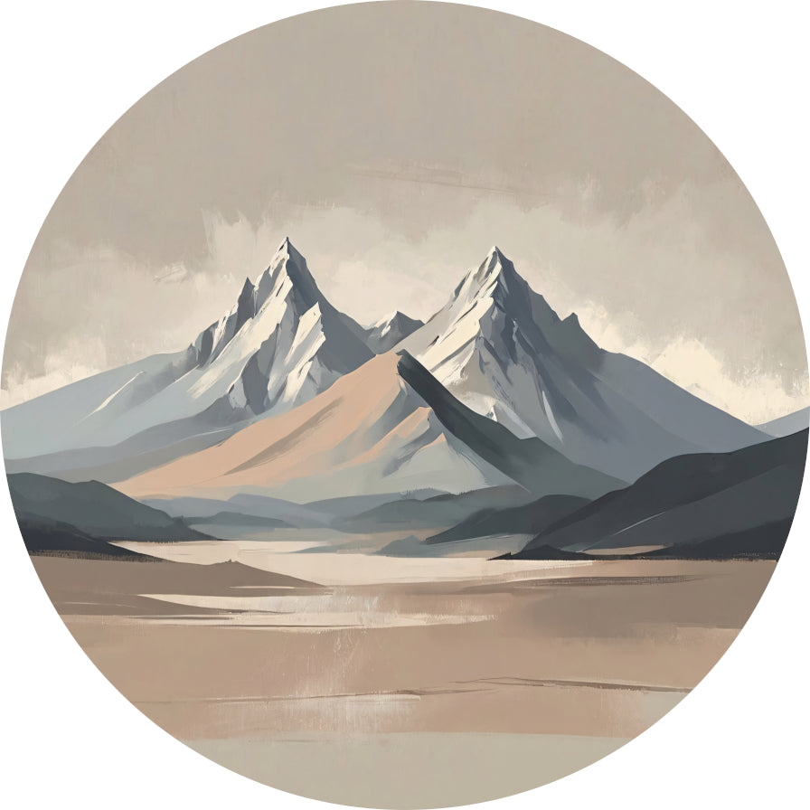 Stille Harmonie in Berglandschap Minimalisme forex muurcirkel