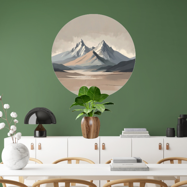 Stille Harmonie in Berglandschap Minimalisme forex muurcirkel