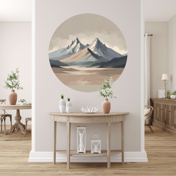 Stille Harmonie in Berglandschap Minimalisme forex muurcirkel