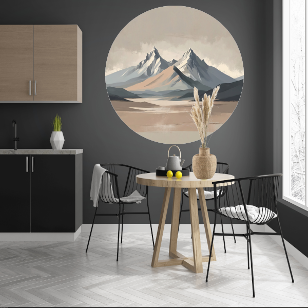 Stille Harmonie in Berglandschap Minimalisme forex muurcirkel