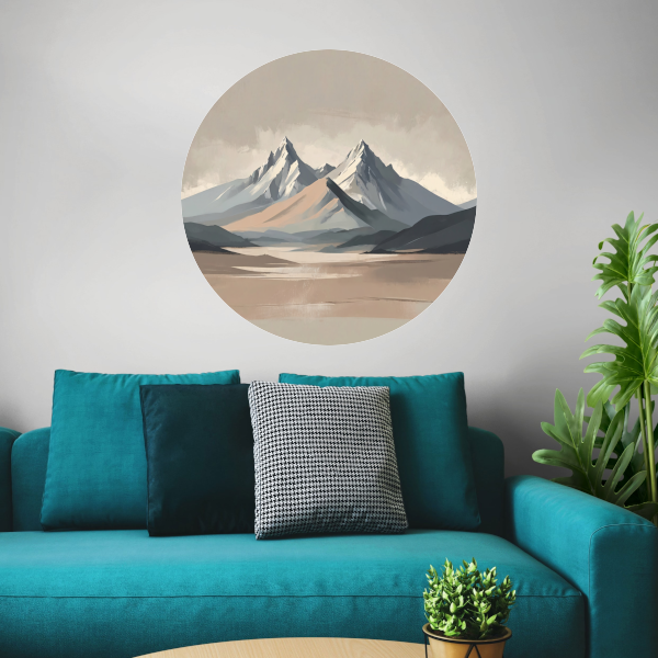 Stille Harmonie in Berglandschap Minimalisme forex muurcirkel
