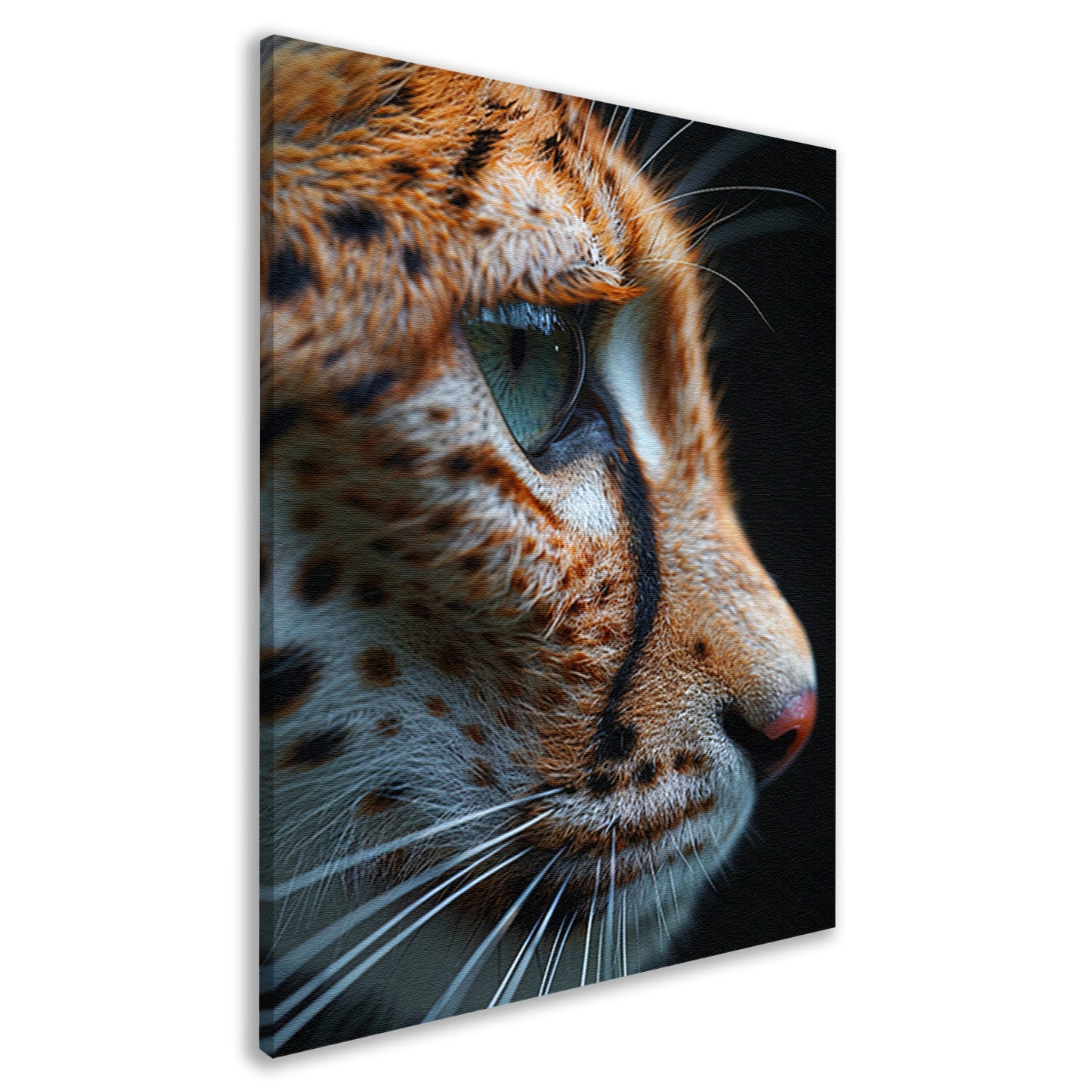 Intense blik van een luipaard in close-up canvas