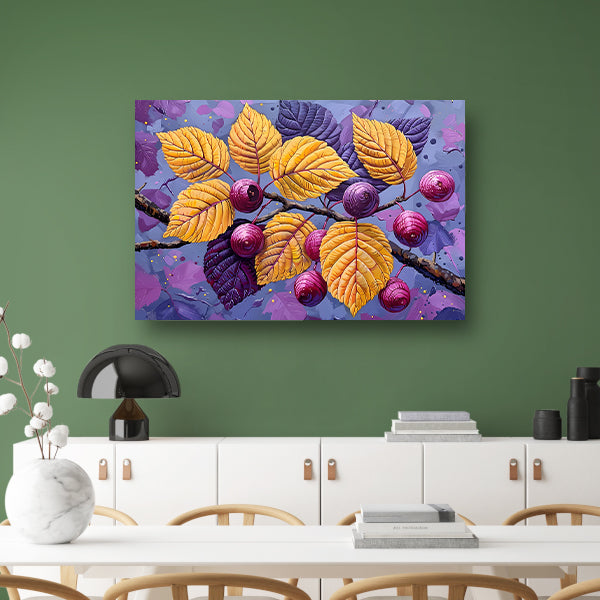 Stilleven met Bessen en Tak van Van Gogh canvas