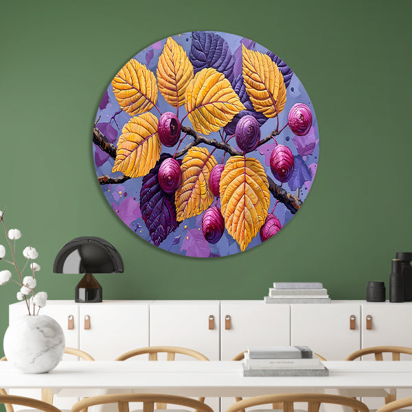 Stilleven met Bessen en Tak van Van Gogh forex muurcirkel