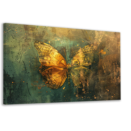 Abstracte vlinder in rustieke stijl schilderij canvas