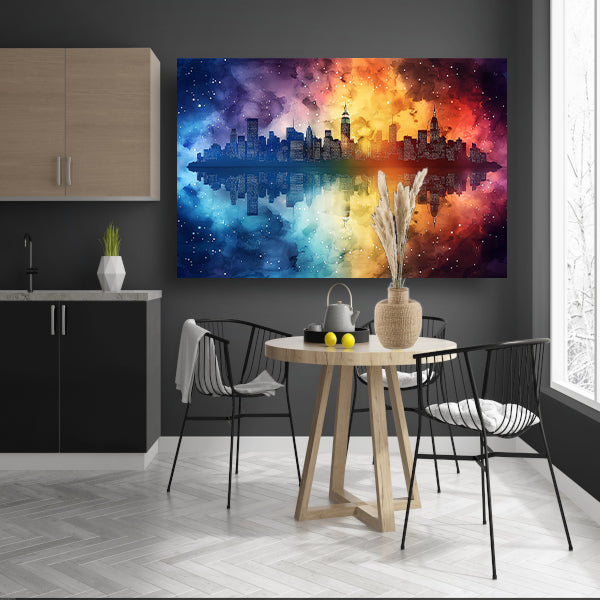 Abstract Stad Skyline acrylglas