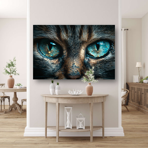Betoverende kat met stralende blauwe ogen acrylglas