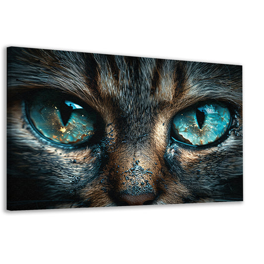 Betoverende kat met stralende blauwe ogen canvas