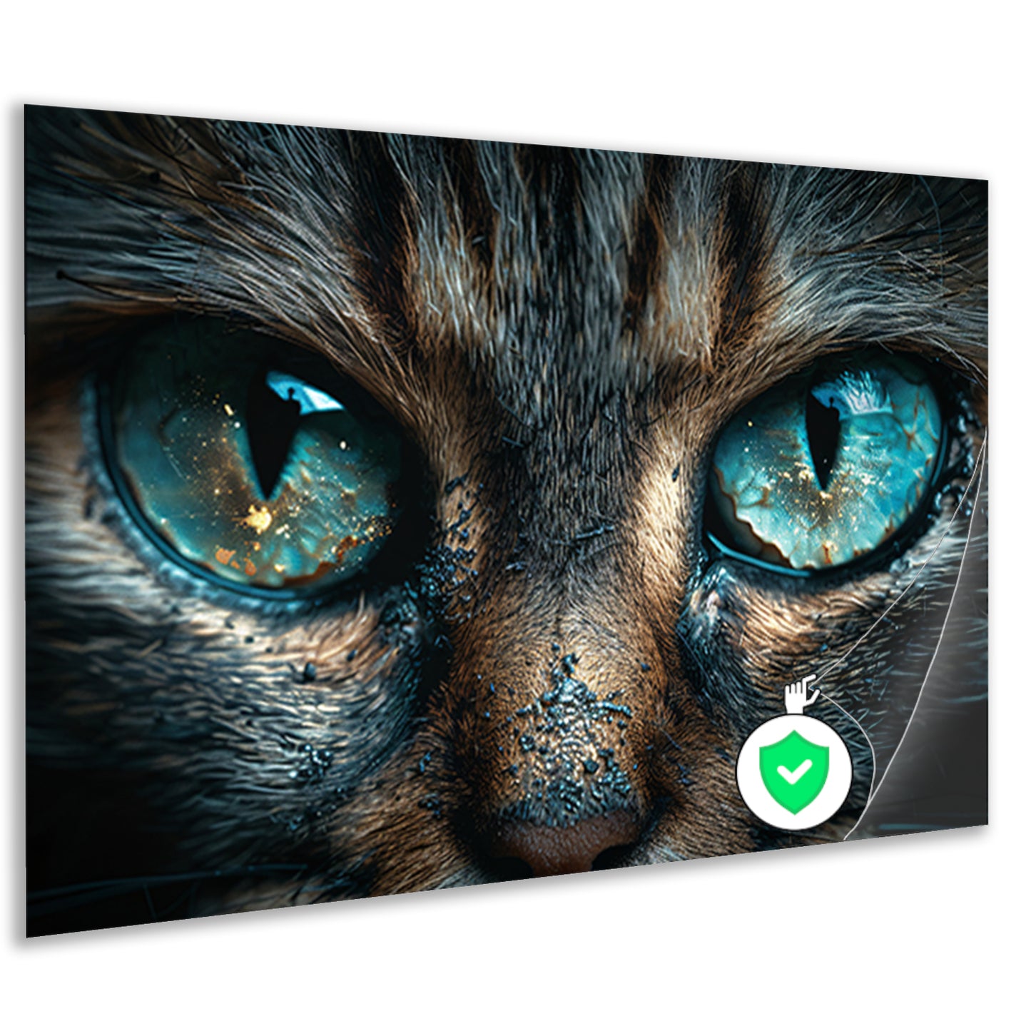 Betoverende kat met stralende blauwe ogen poster