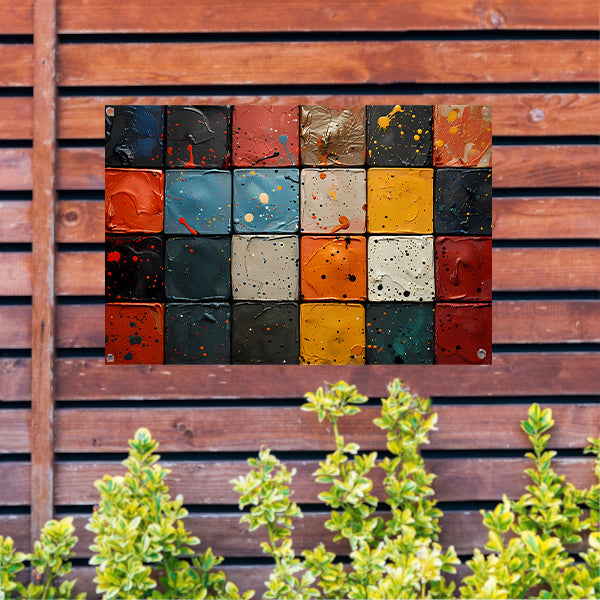 Minimalistisch kleurensymfonie tuinposter