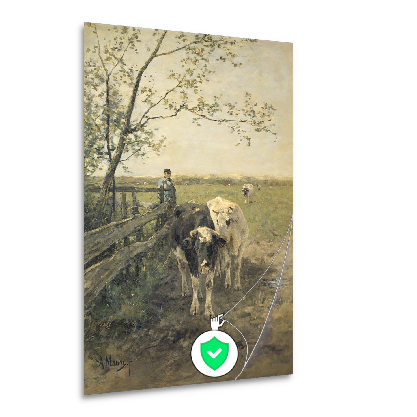 De Melkbocht - Anton Mauve poster
