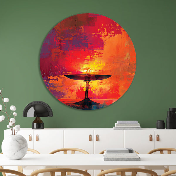 Abstract schaal met levendige kleuren forex muurcirkel