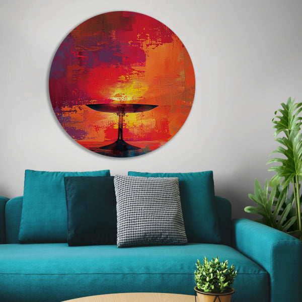 Abstract schaal met levendige kleuren forex muurcirkel