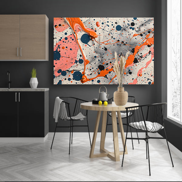 Abstract lijnencompositie in primaire kleuren canvas