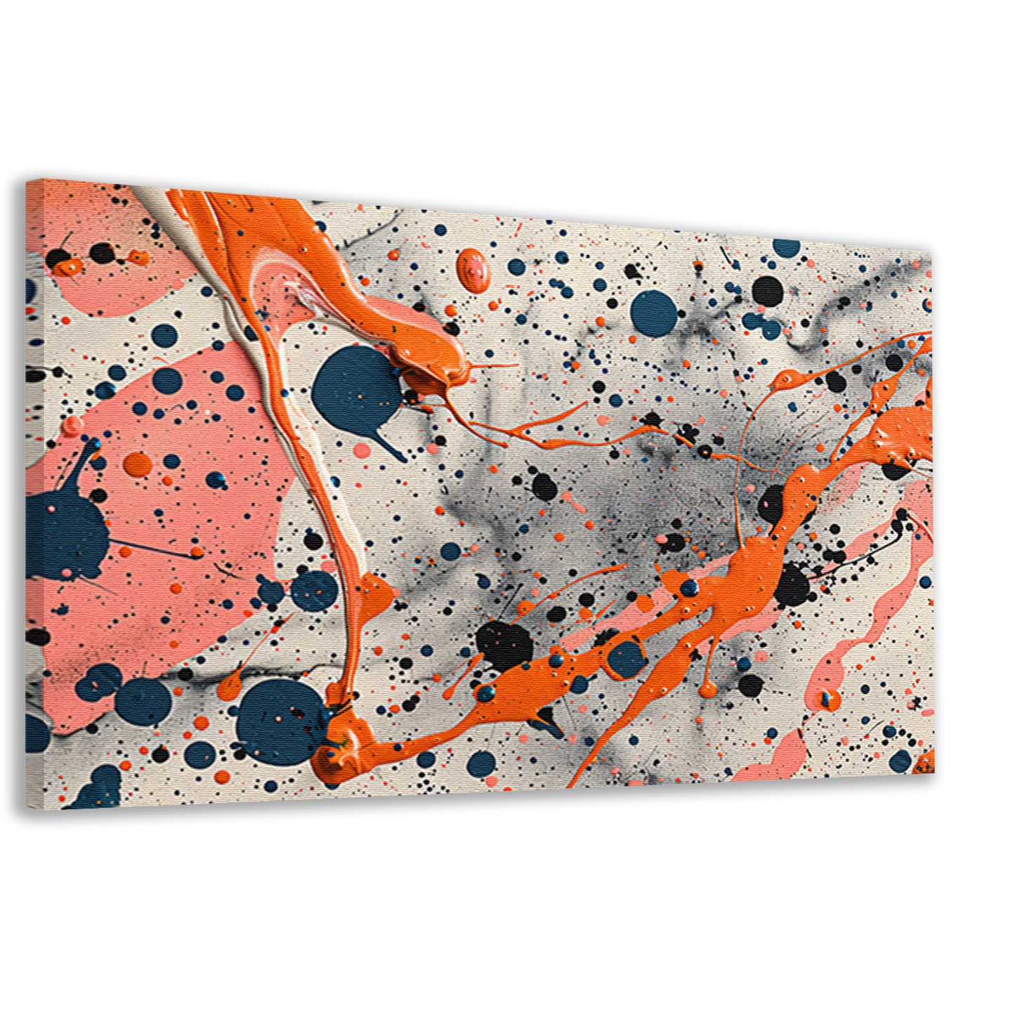 Abstract lijnencompositie in primaire kleuren canvas