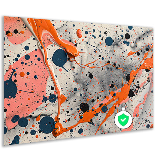 Abstract lijnencompositie in primaire kleuren poster