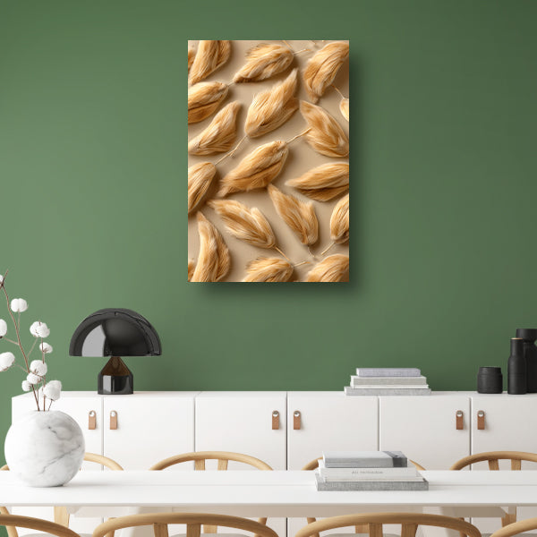 Abstracte Veren in Beige acrylglas
