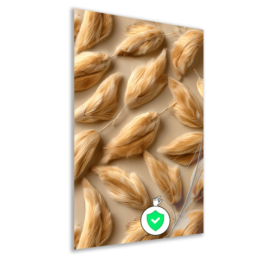 Abstracte Veren in Beige poster