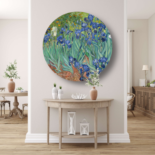 Irissen - Vincent van Gogh aluminium muurcirkel