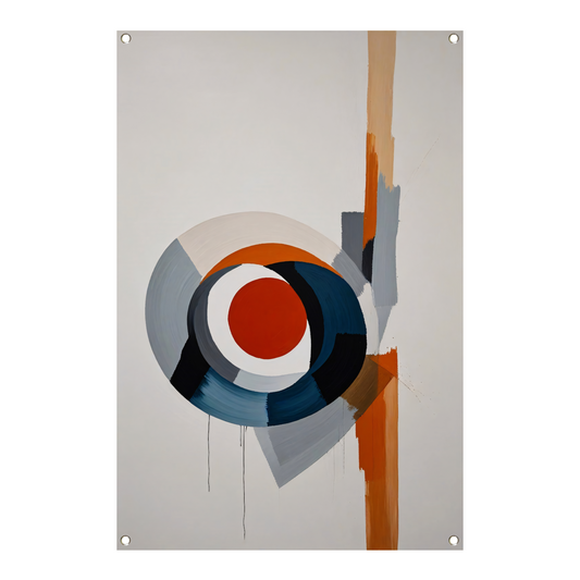 Dynamische abstractie van kleur en vorm tuinposter