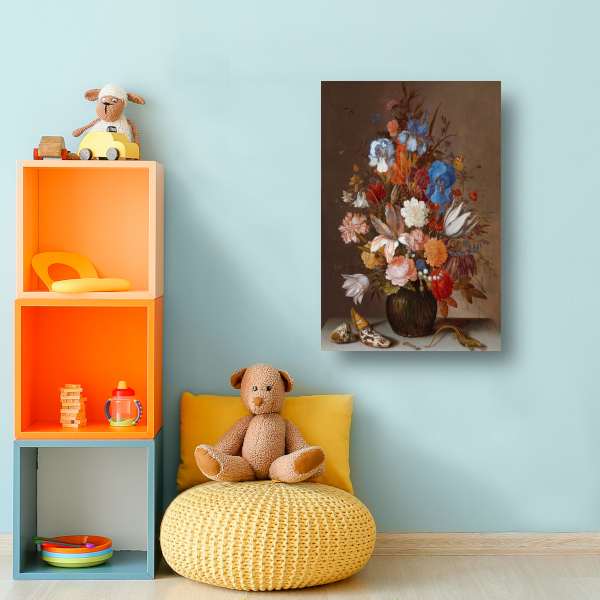 Stilleven met bloemen - Balthasar van der Ast canvas