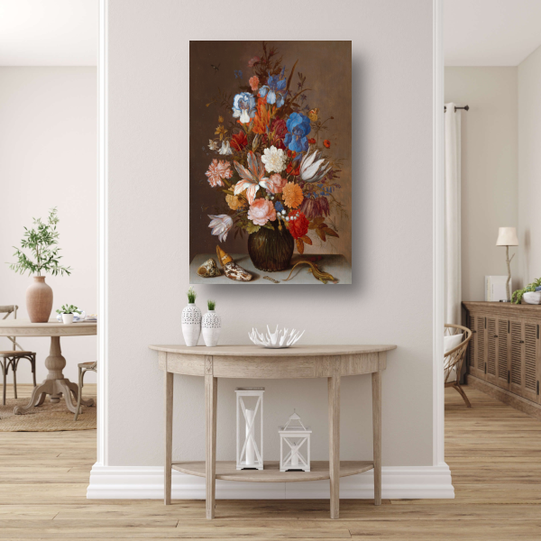 Stilleven met bloemen - Balthasar van der Ast poster