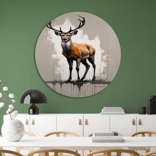 Abstract Hert in Moderne Drip Schilderstijl forex muurcirkel