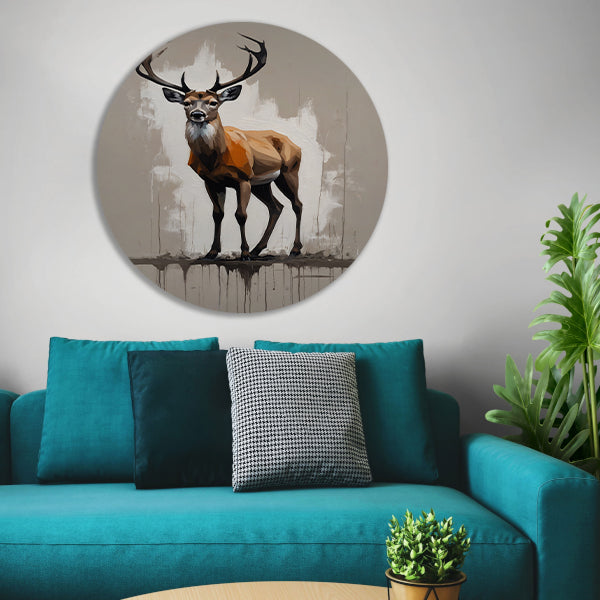 Abstract Hert in Moderne Drip Schilderstijl forex muurcirkel