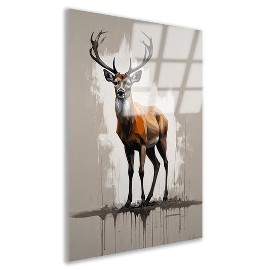 Abstract Hert in Moderne Drip Schilderstijl Acrylglas