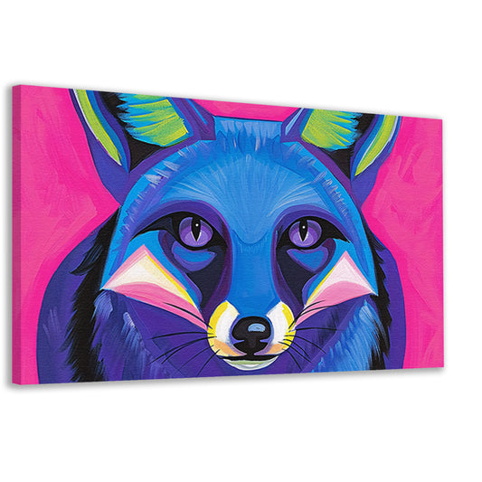 Kleurrijk abstract schilderij van een vos canvas