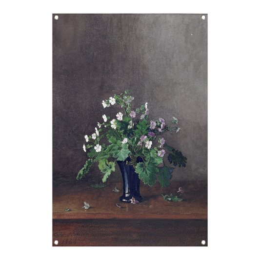 Vaas met bloemen - Léon Bonvin tuinposter