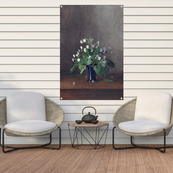 Vaas met bloemen - Léon Bonvin tuinposter