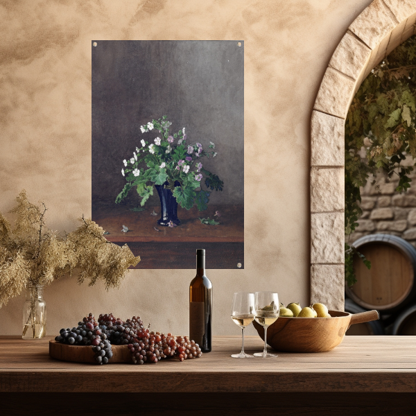 Vaas met bloemen - Léon Bonvin tuinposter