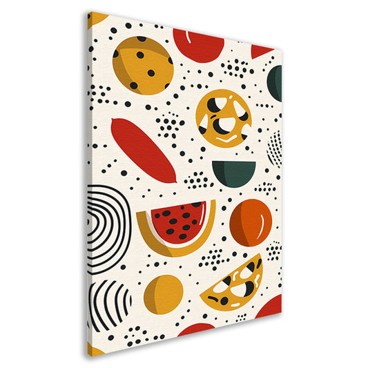 Kleurrijk Popart Fruitontwerp canvas